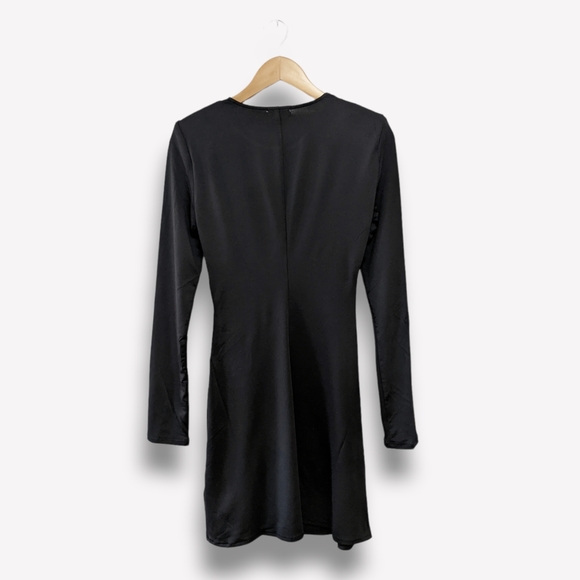 DANIELLE BERNSTEIN Ruched O-Ring Dress Black M - Picture 4 of 15